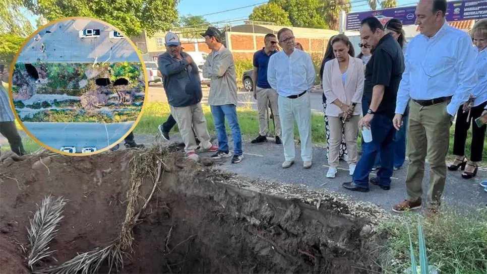 FOTO: Socavones en Los Mochis.