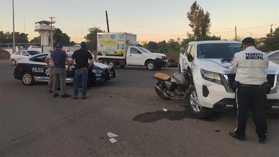 El choque del motociclista.