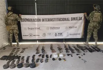 En Escuinapa, aseguran armas largas, cartuchos y hasta granadas
