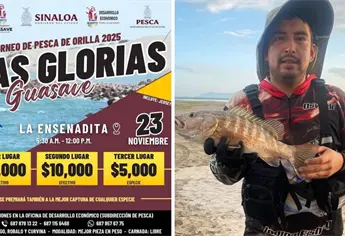 Invitan al Torneo de Pesca de Orilla Las Glorias 2025 en Guasave