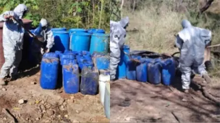 Desmantelan 2 áreas de almacenamiento de precursores químicos en Culiacán