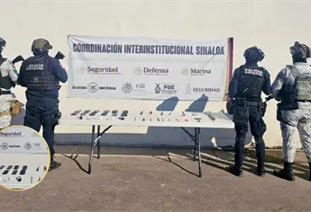 Aseguran un calibre 50 y droga diversa en la colonia Alturas del Sur de Culiacán