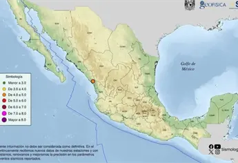 ¿Lo sentiste? Se registra sismo de magnitud 4.1 en El Rosario, al sur de Sinaloa