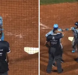 Jugador de Algodoneros de Guasave expulsa al umpire tras una decisión polémica | VIDEO Jugador de Algodoneros de Guasave expulsa al umpire tras una decisión polémica | VIDEO