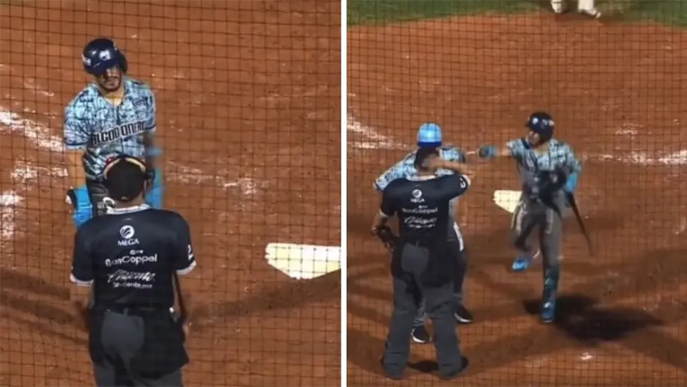 Jorge Flores frustrado por la decisión, este decidió expulsar al umpire Gustavo Peña, un gesto que dejó a todos en el estadio sin palabras en el Chevron Park