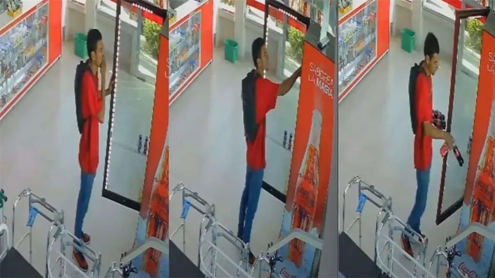 Primero fue el "roba condones" y ahora aparece el "roba refrescos" en Los Mochis; cámaras captan el momento