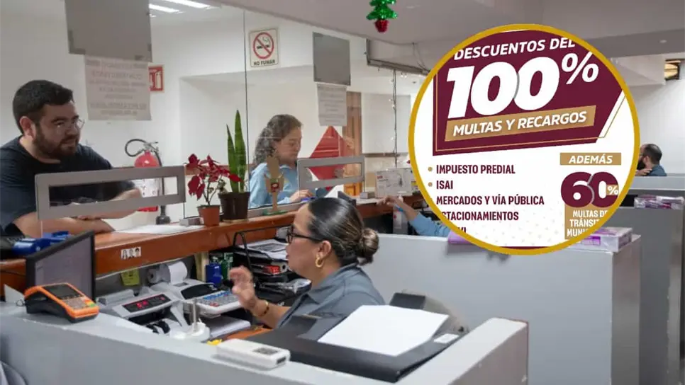 FOTO: El Gobierno municipal informó que para aprovechar los descuentos, la ciudadanía puede realizar el pago en las cajas del Ayuntamiento, módulos externos y en línea