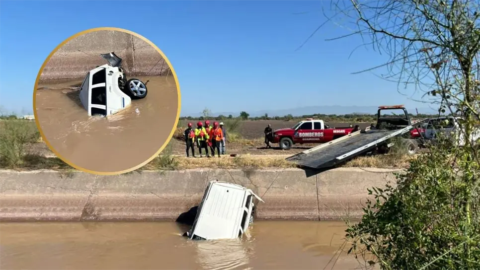 Localizan camioneta dentro del Canal Humaya; buscan al conductor desaparecido en Angostura