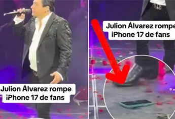 Julión Álvarez pisa el celular de una fan en pleno concierto y lo critican en redes | VIDEO  