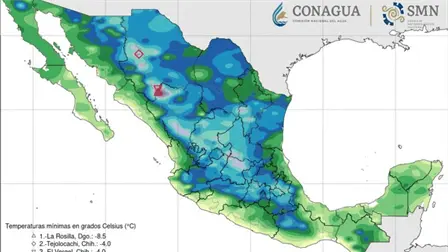 Nuevo frente frío se aproximará al noroeste de México Nuevo frente frío se aproximará al noroeste de México