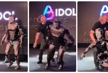 Robot ruso se cae durante su presentación