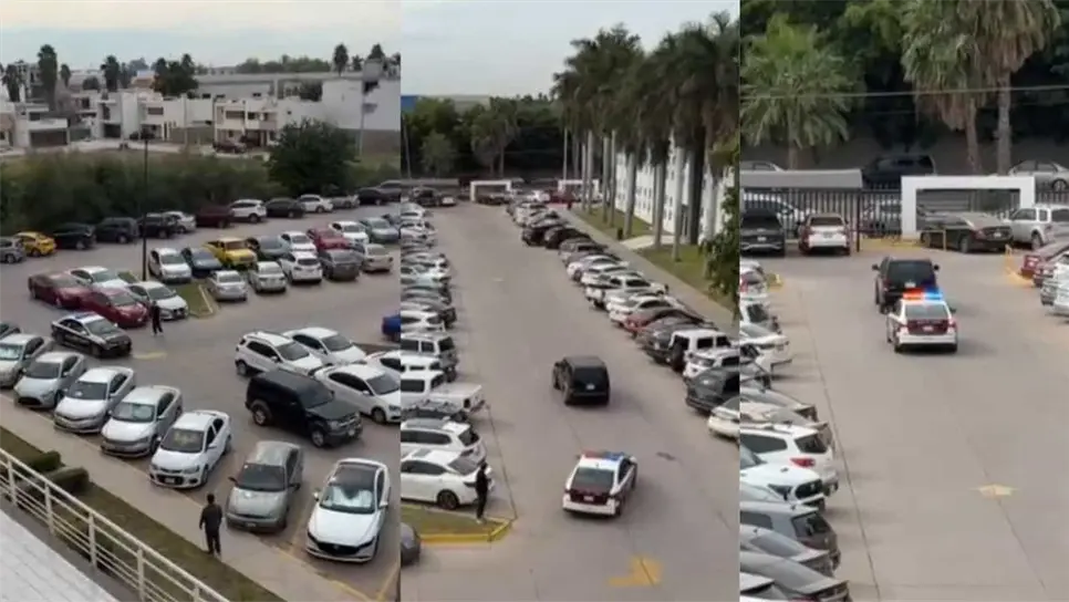 Captan persecución entre elementos de tránsito y jóvenes en universidad privada de Los Mochis
