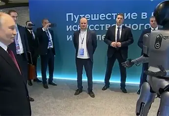 Robot con IA sorprende con un baile a Vladimir Putin