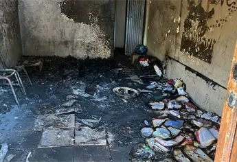 Incendio en escuela de Bellavista, Culiacán, se generó por el robo de aires acondicionado: SEPyC