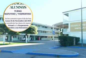 Prepa UAS Navolato se va a clases virtuales por ambiente de inseguridad