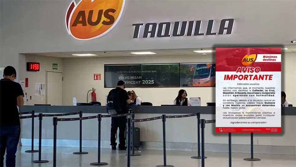 Unidos de Sinaloa suspende rutas a Guasave y Los Mochis por bloqueos