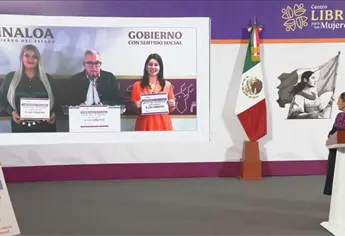 Rocha Moya participa en la Mañanera de Sheinbaum por el Día de la Eliminación de la Violencia contra la Mujer