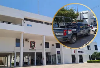 Agentes de la Fiscalía irrumpen en Palacio Municipal y detienen a empleado acusado de violación en Salvador Alvarado