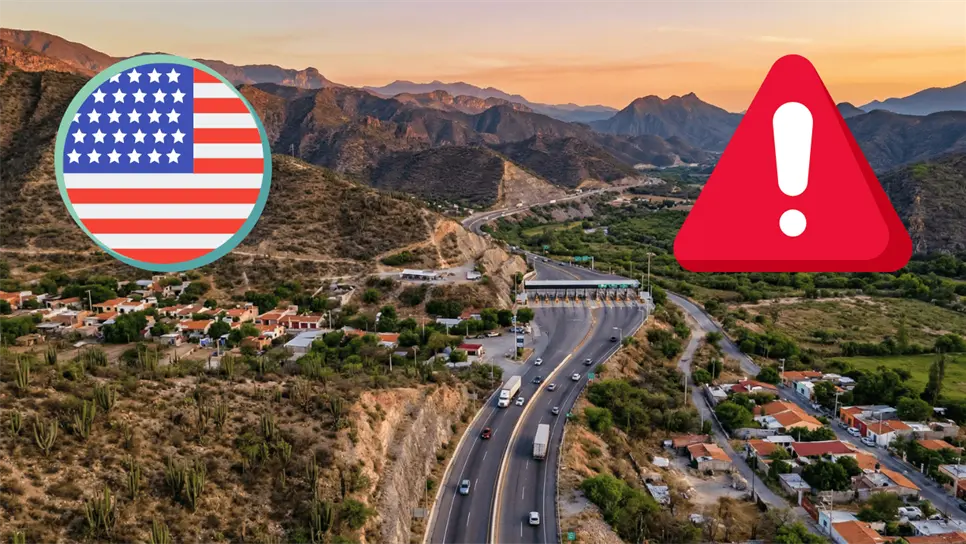 FOTO: Estados Unidos emite alerta para circular con cuidado en carreteras de México.