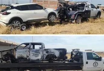 Aseguran 2 vehículos robados y destruyen artefacto explosivo en Villa Juárez, Navolato