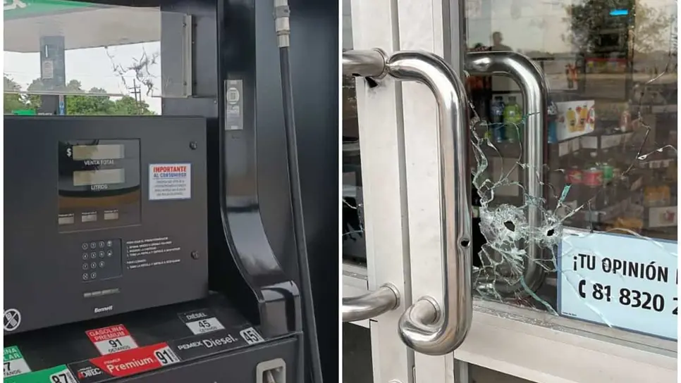 FOTO: Balacera en la carretera Culiacán -ElDorado deja gasolinera y tienda de conveniencia dañadas