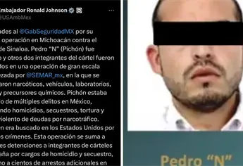 Estados Unidos felicita a México por abatimiento de El Pichón en la sierra de Choix