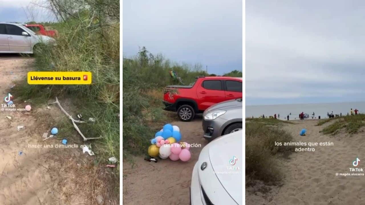¡Muy bonito y todo, pero llévate la basura! Fiesta de revelación de sexo  deja un cochinero en El Maviri