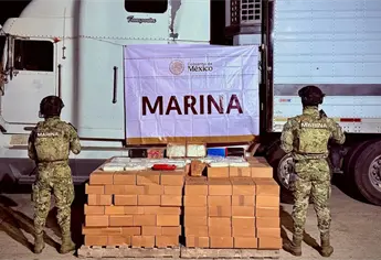 Aseguran 605 kilos de metanfetaminas en tráiler con doble fondo en Mazatlán