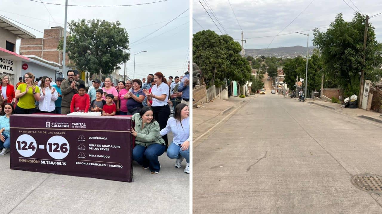 Alcalde de Culiacán entrega 3 calles en la colonia Francisco I.Madero