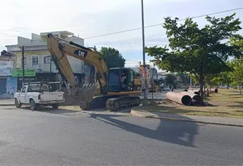 Cierran la avenida Insurgentes por 10 días en Mazatlán, por obras del colector sanitario