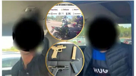 Dos Jóvenes fueron detenidos por traer dos Glock y una motocicleta robada, en Navolato