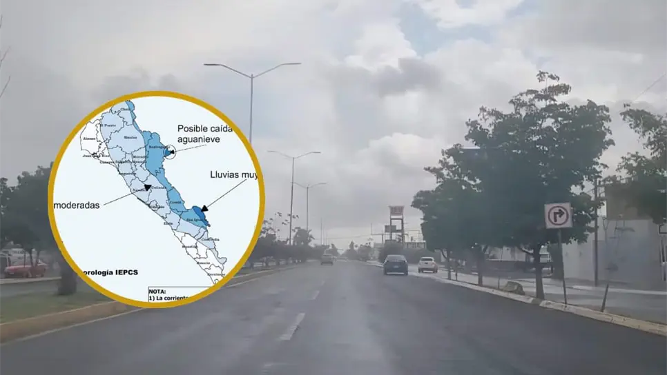FOTO: Prevén lluvias en Sinaloa entre jueves y viernes por nuevo frente frío