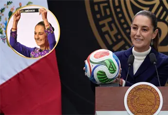 “Estamos orgullosos, orgullosas, de recibir por tercera vez la Copa Mundial: Sheinbaum