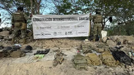 En operativo de fuerzas federales destruyen campamento del crimen organizado en San Ignacio