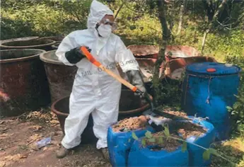 Operativo en Mocorito: Desmantelan laboratorio clandestino, aseguran 170 kilos de metanfetamina