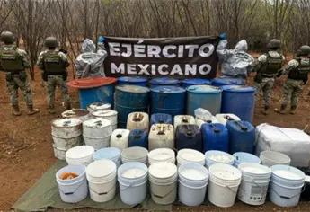 Operativo en Mocorito: Desmantelan laboratorio clandestino, aseguran 170 kilos de metanfetamina