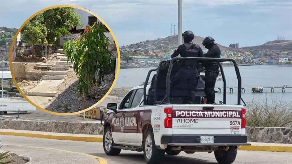 Jóvenes empujan a mujer policía de escaleras en cerro de Topolobampo; la reportan delicada