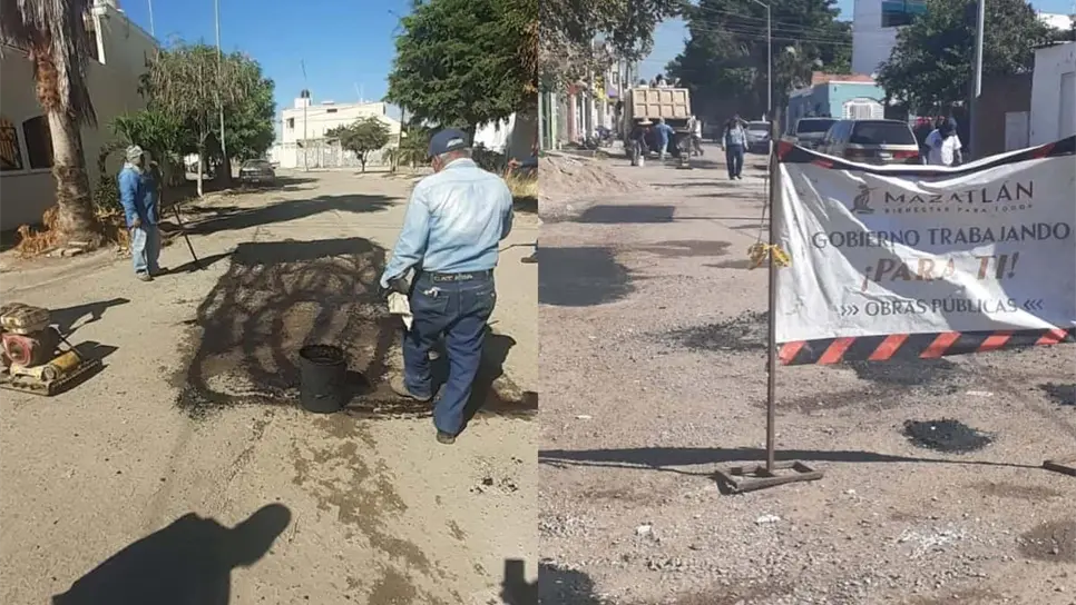 FOTO: ¡Atención, Mazatlán! Realizarán trabajos de bacheo en estas calles: circule con precaución
