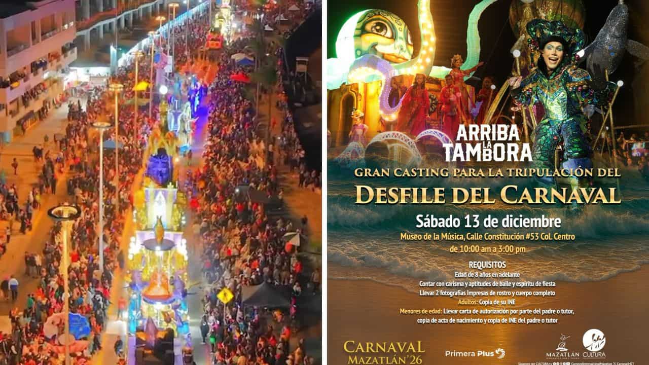 ¿Quieres desfilar en el Carnaval de Mazatlán 2026? Abren convocatoria para tripular carros alegóricos