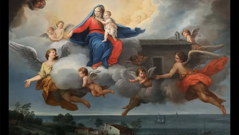 FOTO: Nuestra Señora de Loreto. Patrona de los aviadores, su misteriosa casa es venerada como el hogar de la Virgen María y símbolo de la Encarnación.