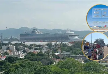 Mazatlán recibe a más de 8 mil visitantes con el arribo de dos cruceros turísticos