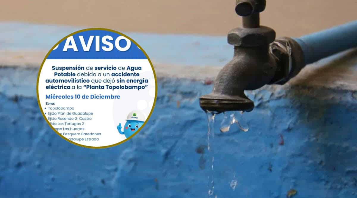 Accidente vehicular deja sin agua potable a Topolobampo y comunidades vecinas