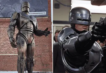 Inauguran estatua de RoboCop en Detroit; mide más de 3 metros y pesa una tonelada y media