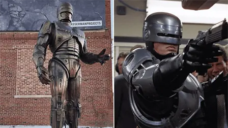 Inauguran estatua de RoboCop en Detroit; mide m&aacute;s de 3 metros y pesa una tonelada y media