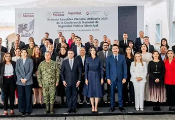 Gámez Mendívil participa en la Conferencia Nacional de Seguridad Pública Municipal; dialoga con Harfuch