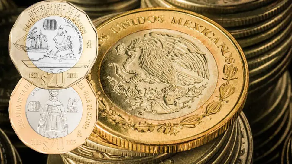 FOTO: ¿Guardas tus monedas de 20 pesos? Banxico busca cambiar su material y diseño a formato dodecagonal con el Templo de Kukulkán para que regresen a la circulación, la moneda de 10 pesos solo modificará su composición interna.