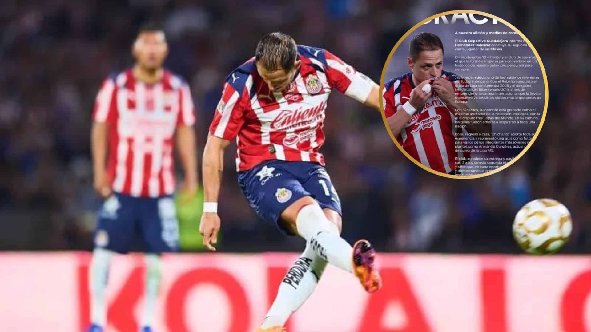 Chivas hace oficial la salida de Chicharito Hernández del equipo