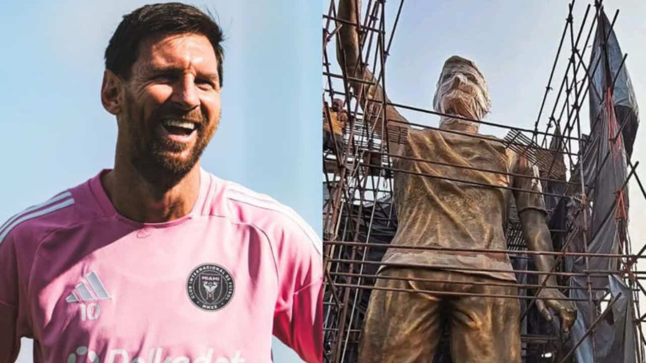 India sorprende al mundo con estatua gigante dedicada a Lionel Messi | VIDEO
