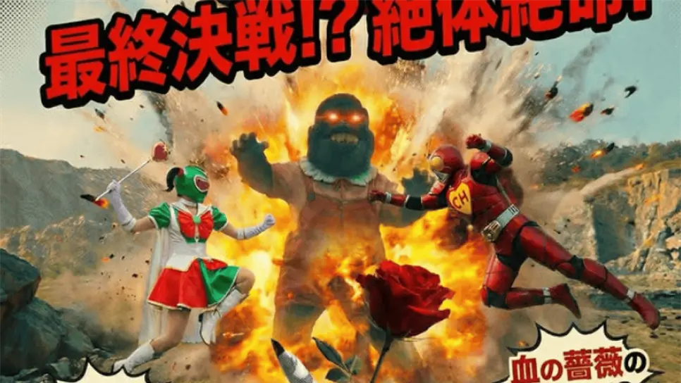 Sailor Chilindrina y Kamen Chapurín Rider pelean contra Super Ñoñozilla. (FOTO: Instagram @Drehmer)