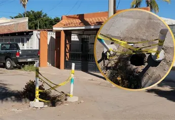 Reparación del nuevo socavón en Los Mochis iniciará el lunes, informa JAPAMA